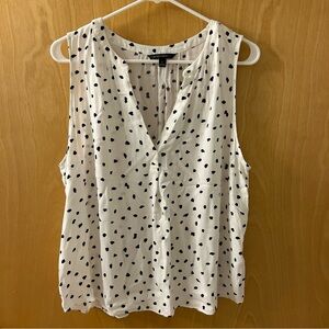 Banana Republic V-neck Sleeveless Shell, Size Large